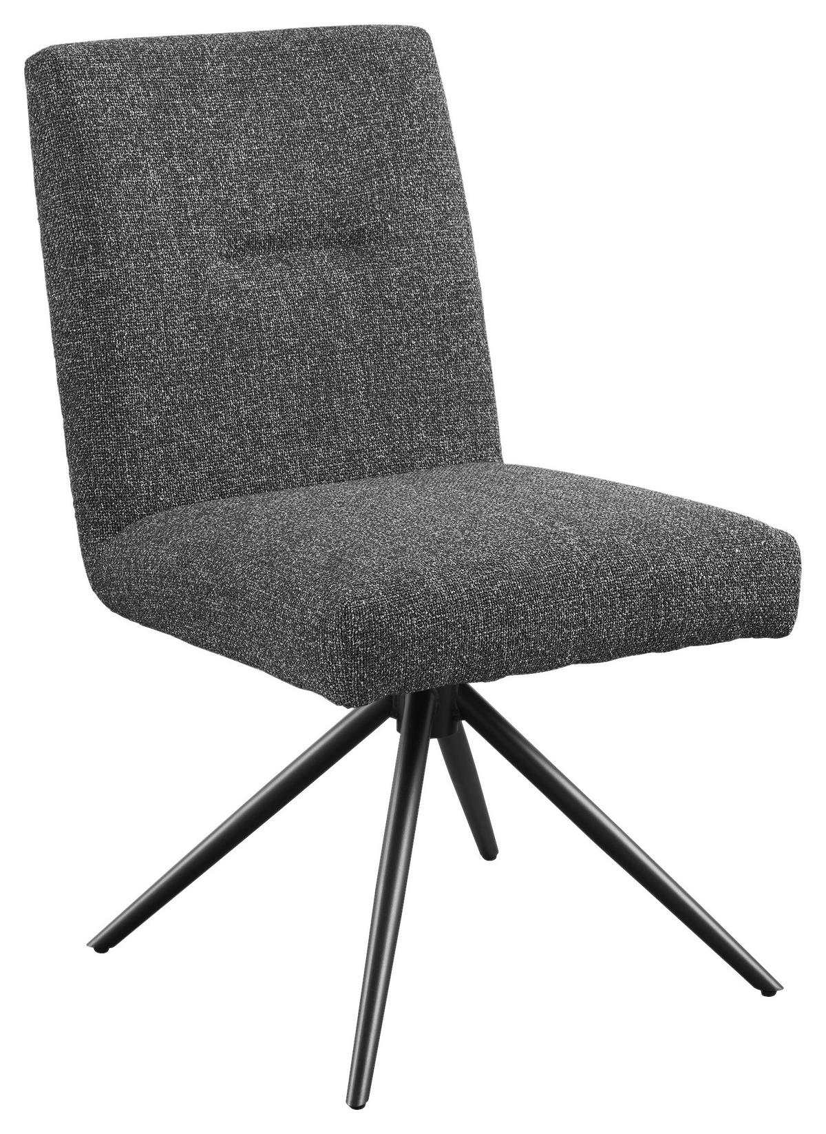 STUHL - Anthrazit/Schwarz, Design, Textil/Metall (51,5/92,5/65cm) - SetOne by Musterring