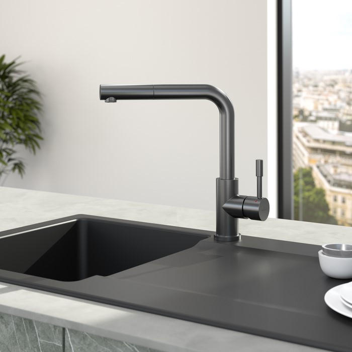 KÜCHENARMATUR 96970105  - Anthrazit, Basics, Metall (4,5/30,5/27,5cm) - Villeroy & Boch
