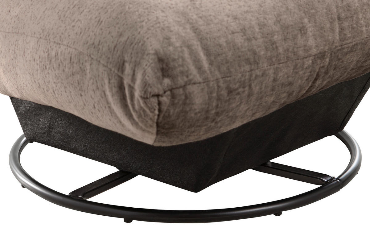 RELAXSESSEL in Textil Dunkelbraun  - Dunkelbraun/Schwarz, Design, Textil/Metall (100/78/96cm) - Livetastic