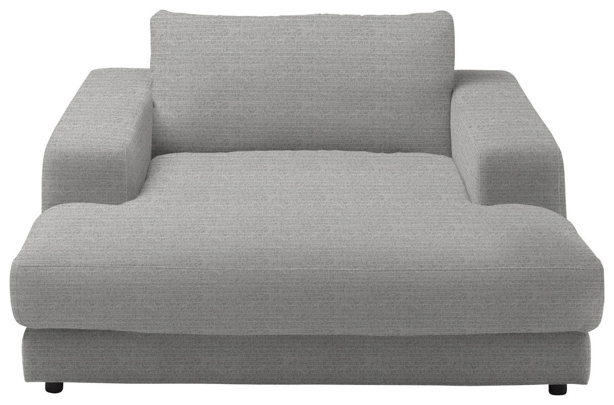 XXL-SESSEL in Chenille Grau  - Schwarz/Grau, Design, Kunststoff/Textil (150/86/170cm) - Lomoco