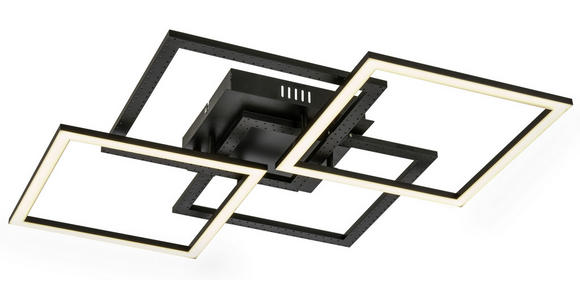 LED-DECKENLEUCHTE - Schwarz, Design, Metall (61/61/8,5cm) - Ambiente
