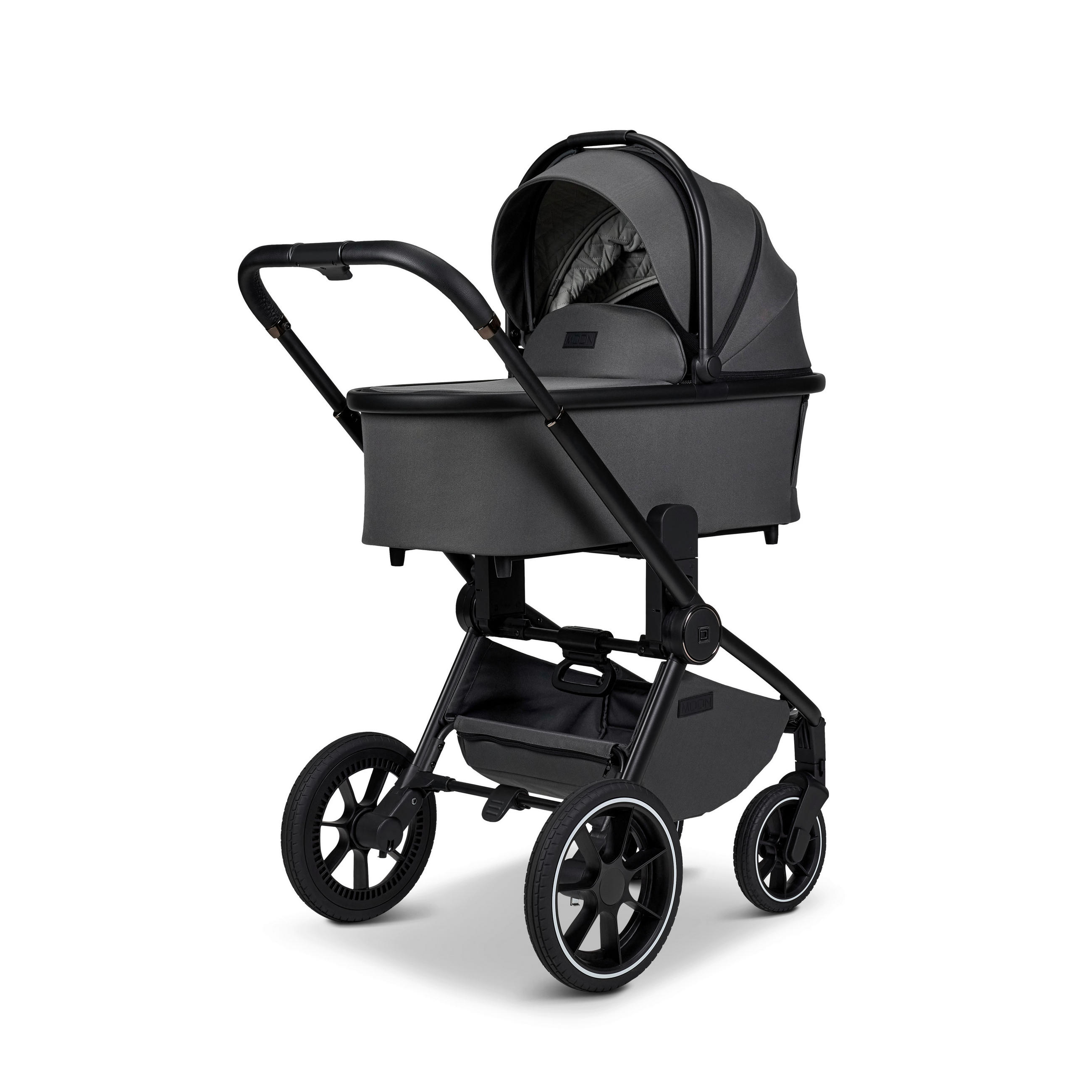 KOMBIKINDERWAGEN  Resea+  Anthra  - Anthrazit/Schwarz, Basics, Textil (98,5/58/122cm) - Moon