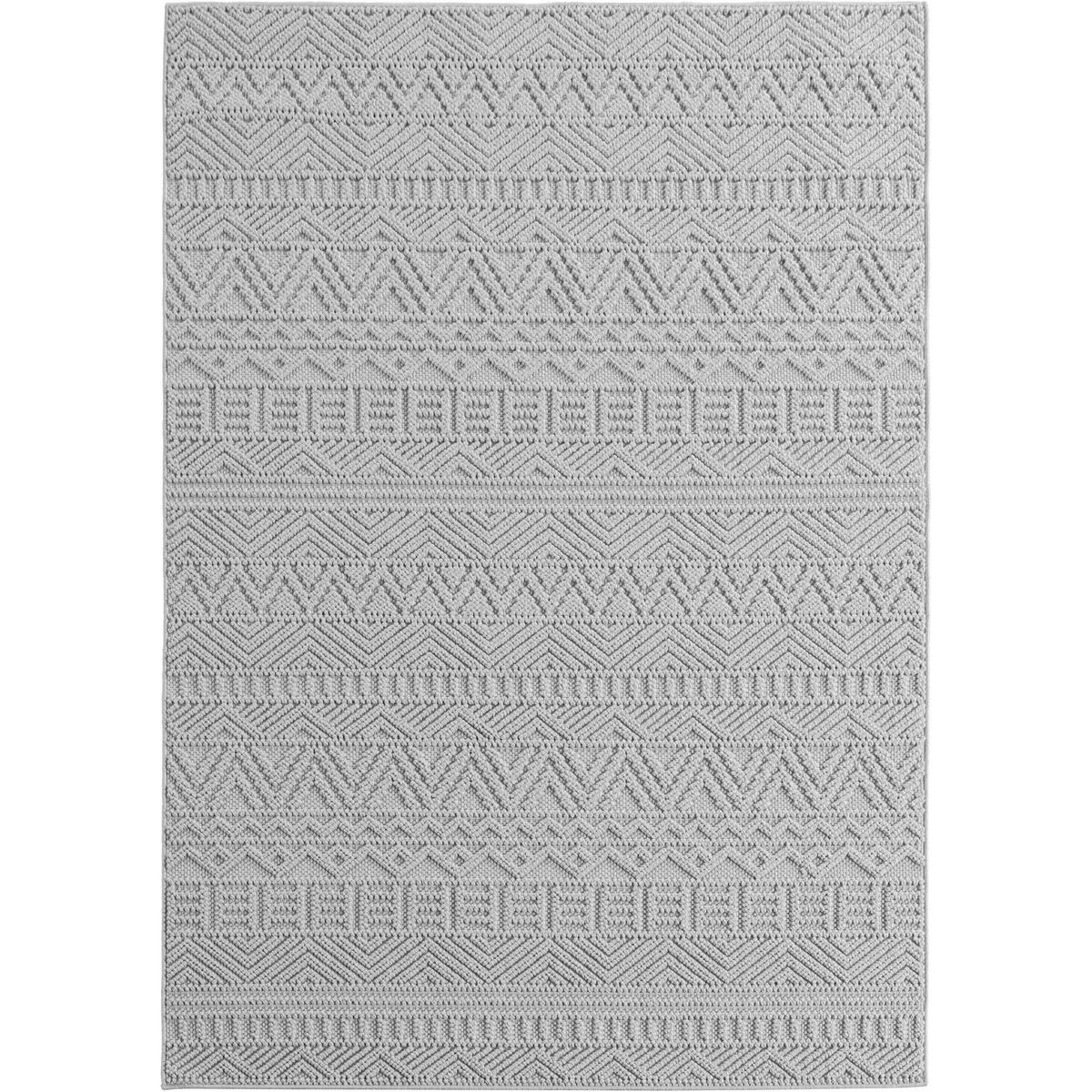 FLACHWEBETEPPICH 60/110 cm HELIX Silberfarben  - Silberfarben, Basics, Kunststoff/Textil (60/110cm) - Novel