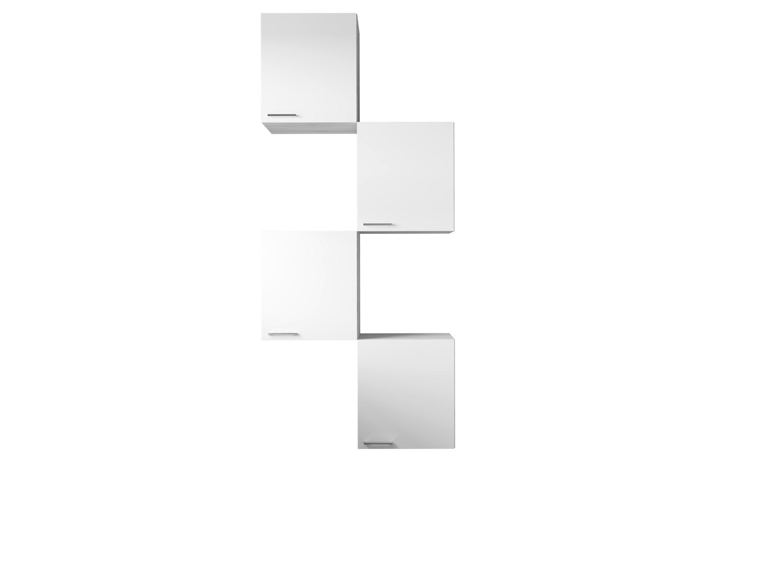 VÄGGSKÅP 100/224,4/34,6 cm  i vit, ekfärgad  - vit/silver, Basics, metall/trämaterial (100/224,4/34,6cm) - Respekta