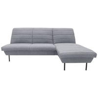 ECKSOFA in Webstoff Grau, Hellblau  214/168 cm  - Schwarz/Grau, Design, Textil/Metall (214/168cm) - LOOKS by W.Joop