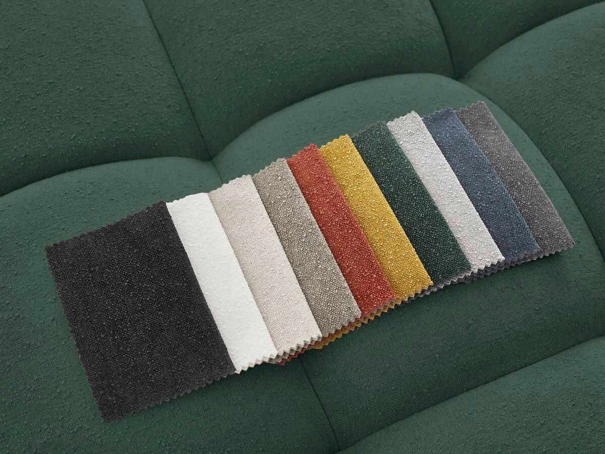 ECKSOFA Ottomane links  EVEREST Grün Struktur  - Schwarz/Grün, MODERN, Kunststoff/Textil (210/352cm) - Livetastic