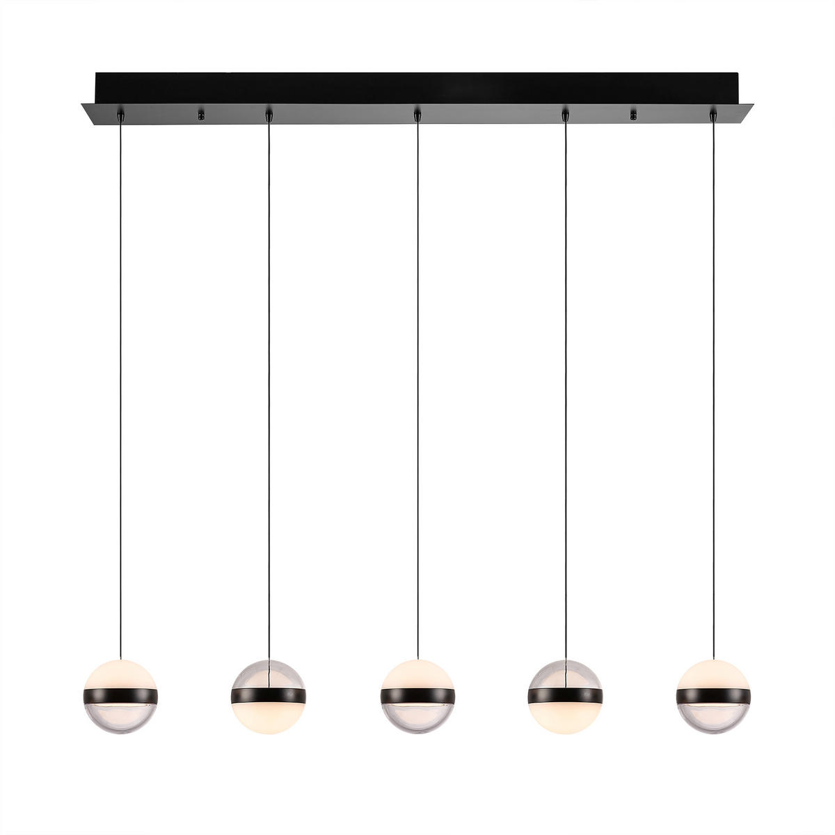 LED-HÄNGELEUCHTE Bedford 107/12/150 cm   - Schwarz, Design, Kunststoff/Metall (107/12/150cm) - Novel