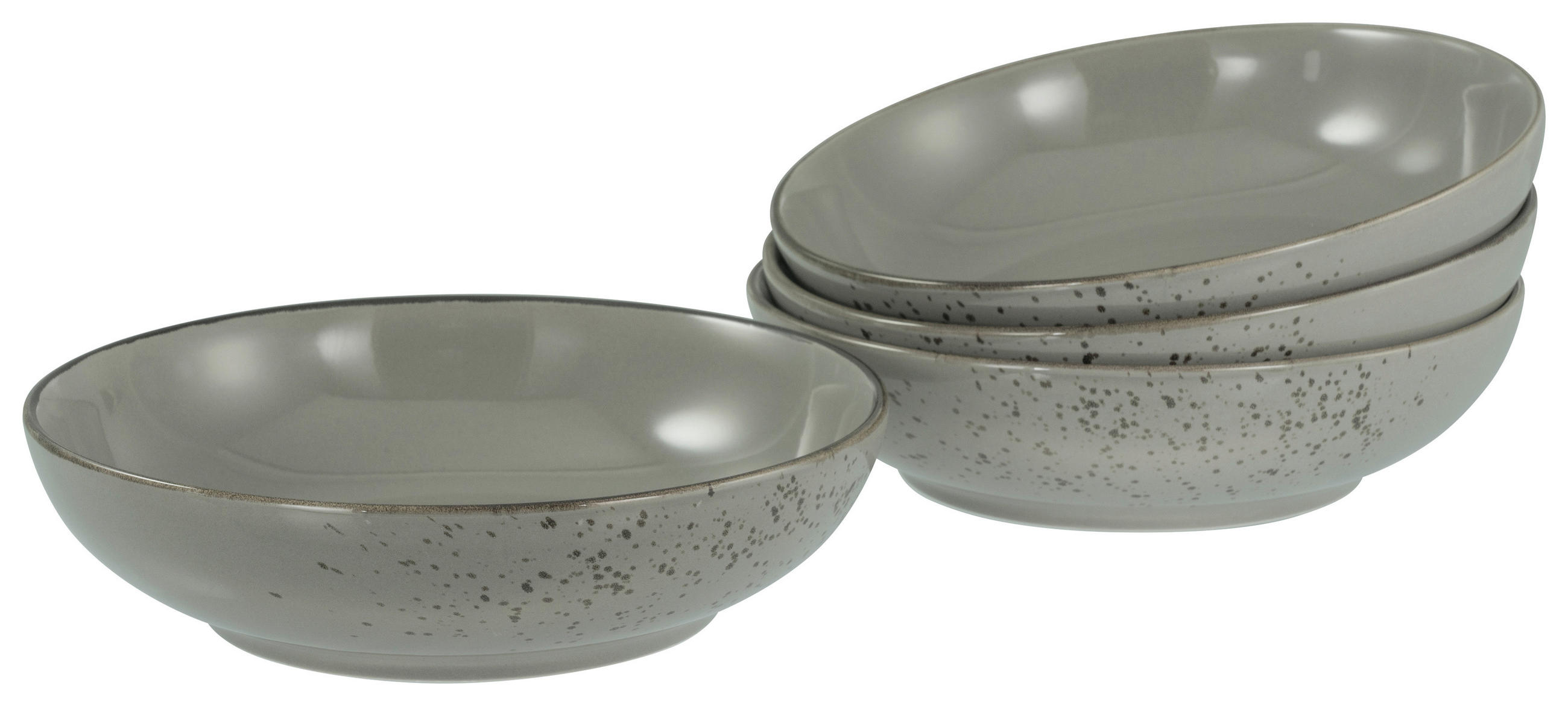SCHÜSSELSET 4-teilig Nature Collection 22,5 cm   - Grau, Design, Keramik (22,5cm) - Creatable