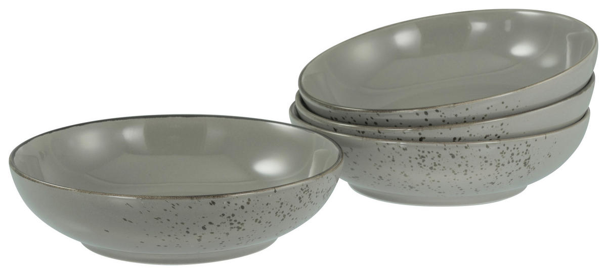 SCHÜSSELSET 4-teilig Nature Collection 22,5 cm   - Grau, Design, Keramik (22,5cm) - Creatable