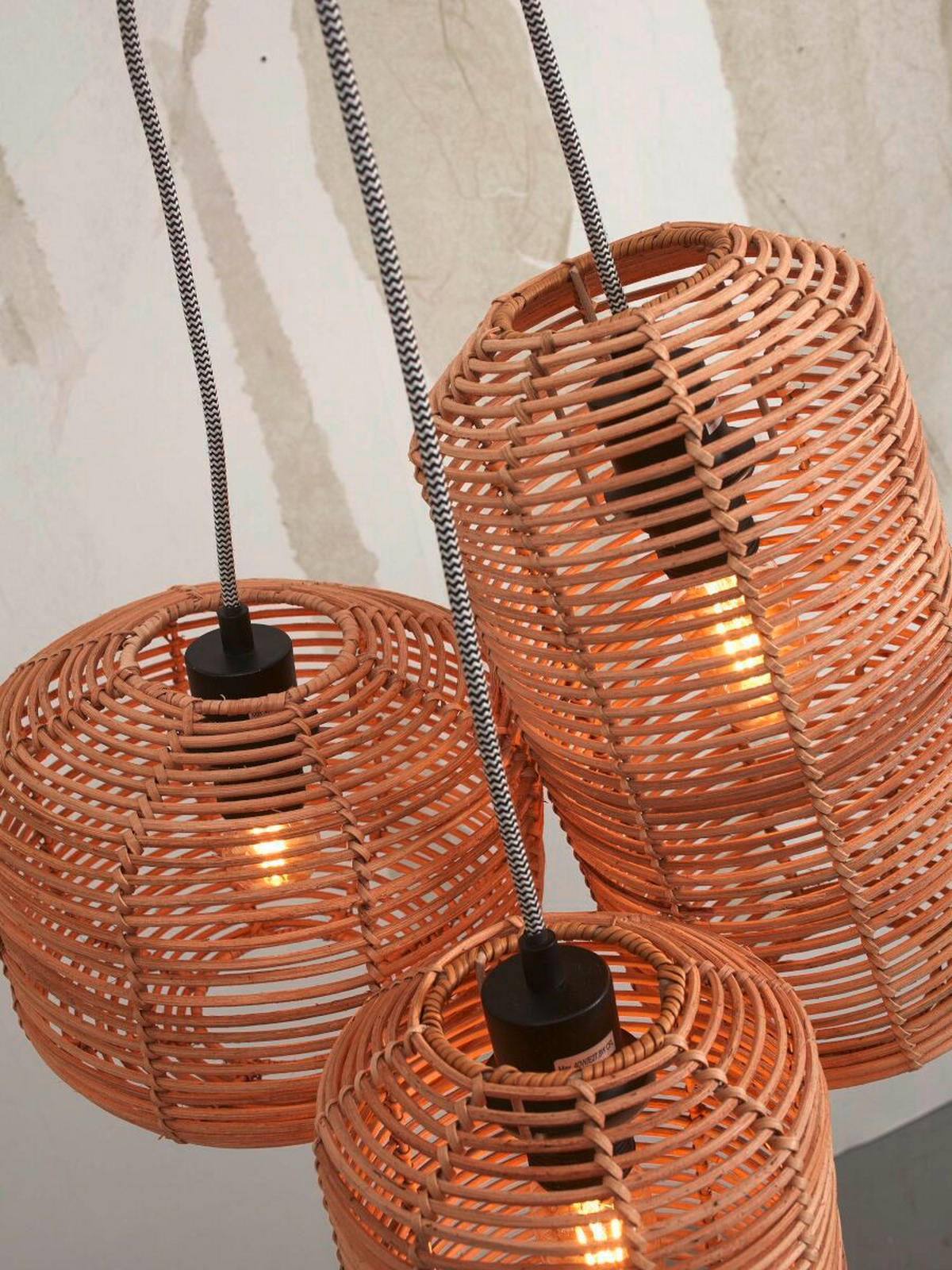 HÄNGLAMPA GOOD&MOJO 49/49/53 cm  - naturfärgad, Trend, trä (49/49/53cm) - Good & Mojo