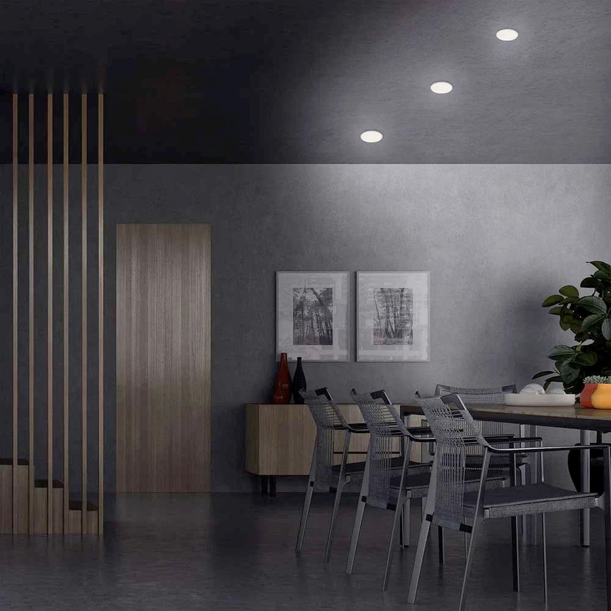 LED-EINBAUSPOT SET 7,5/7,5/3,5 cm   - Weiß, Design, Kunststoff/Metall (7,5/7,5/3,5cm) - Globo