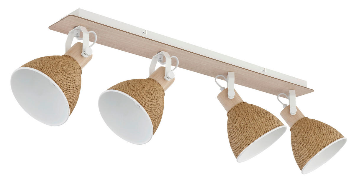 STRAHLER Lyndon 85,5/17,5/19 cm  - Braun/Weiß, Natur, Holz/Papier (85,5/17,5/19cm) - Globo