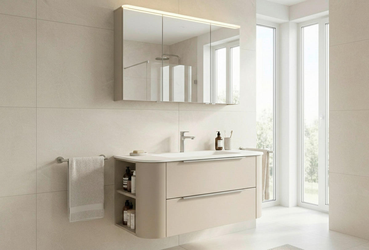 ELEMENT S OGLEDALOM  kašmir  - kašmir, Konvencionalno, staklo/drvni materijal (100cm) - Novel