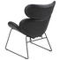 STUHL Lederlook Schwarz - Schwarz, Trend, Textil/Metall (65/85/75cm) - Carryhome