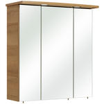 SPIEGELSCHRANK 65/72/20 cm  - Chromfarben/Eichefarben, KONVENTIONELL, Glas/Holzwerkstoff (65/72/20cm) - Xora