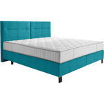 BOXSPRINGBETT 160/220 cm  in Türkis  - Türkis/Schwarz, KONVENTIONELL, Textil/Metall (160/220cm) - Esposa