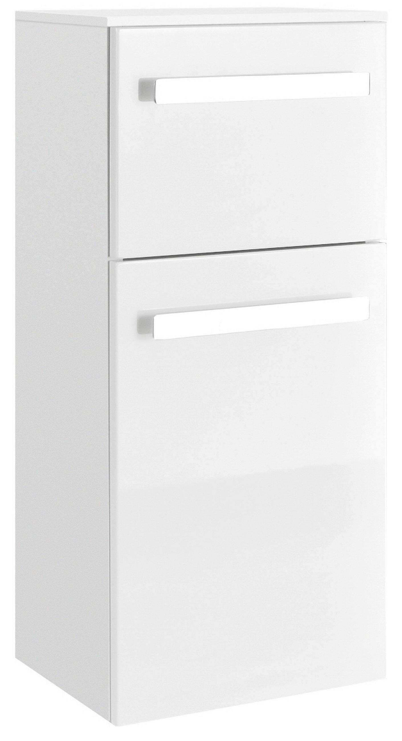 UNTERSCHRANK 30/73/33 cm   - Chromfarben/Weiß Hochglanz, KONVENTIONELL, Glas/Holzwerkstoff (30/73/33cm) - Sadena