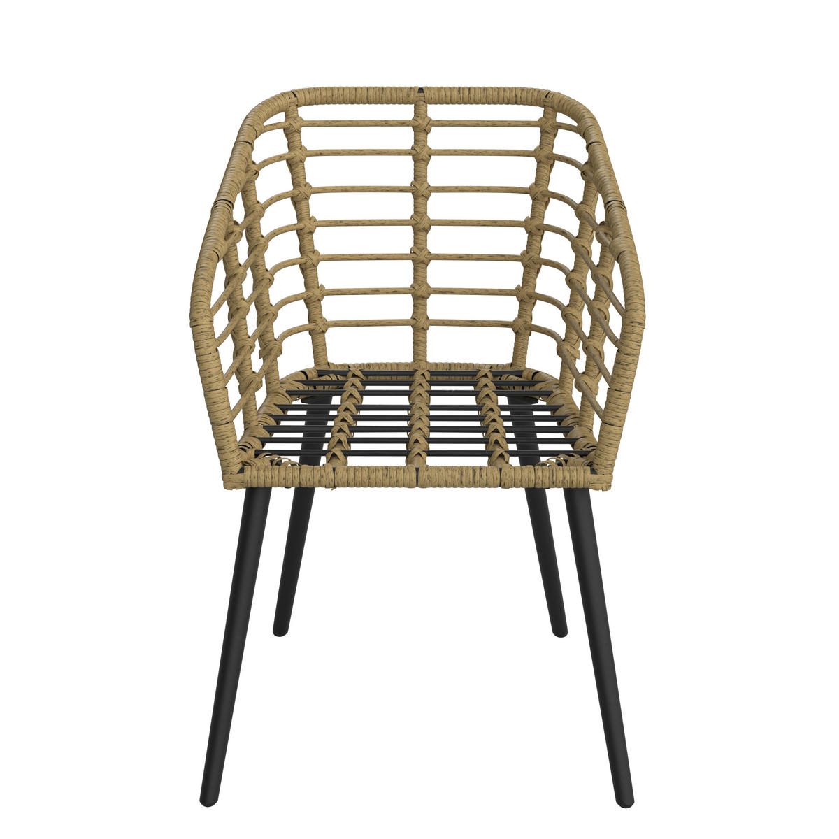 SADA NA BALKON 3dílné,  - černá/přírodní barvy, Moderní, kov/textil (56/72/66cm) - Beldano