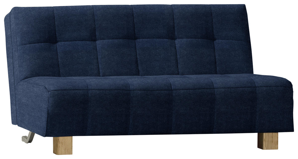 SCHLAFSOFA Dunkelblau  - Naturfarben/Dunkelblau, Design, Holz/Textil (165/92/102cm) - Novel