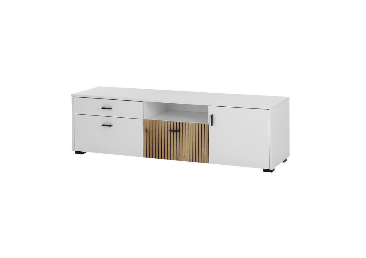 LOWBOARD  in  - Eichefarben/Schwarz, Design, Holzwerkstoff/Kunststoff (150cm) - MID.YOU
