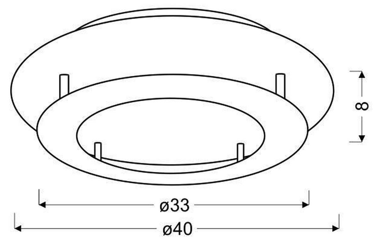 LED-DECKENLEUCHTE Merle  40/8 cm  - Silberfarben, Design, Metall (40/8cm)