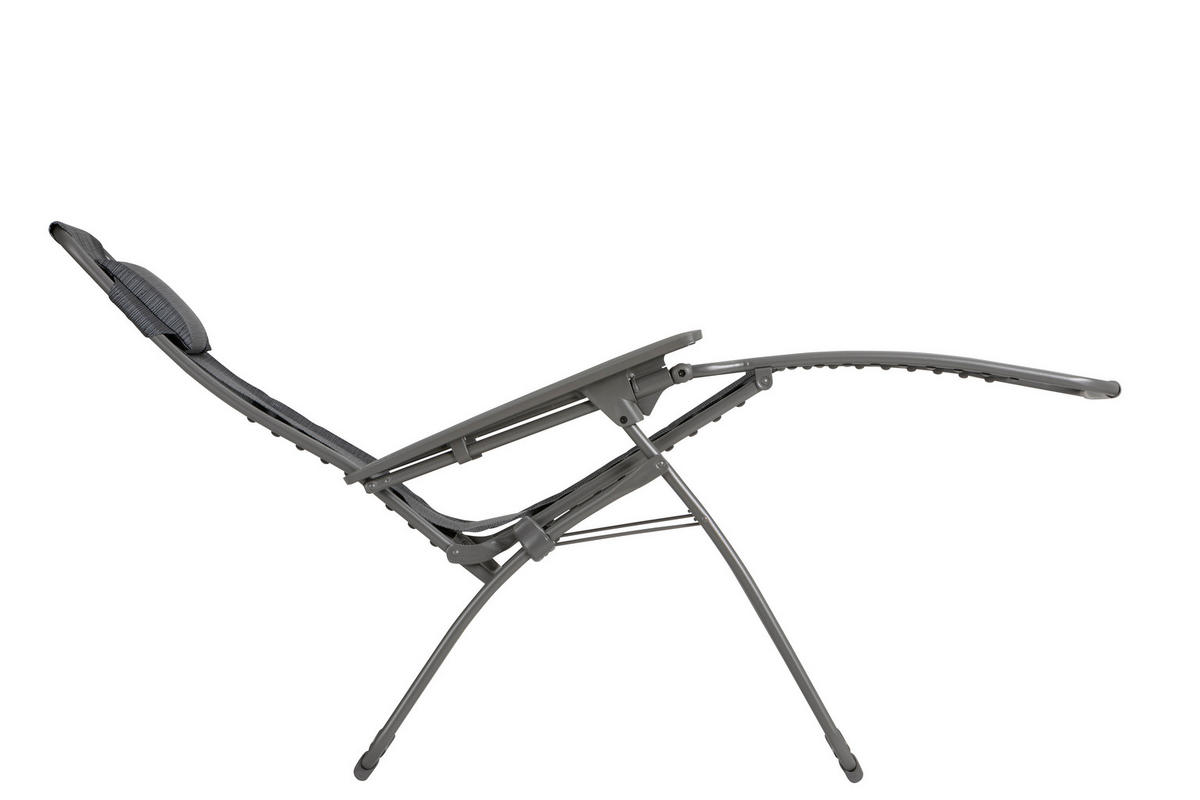 ZAHRADNÍ RELAXAČNÍ ŽIDLE, kov, textil - tmavě šedá/titanová, Basics, kov/textil (71/115/88cm) - Lafuma Mobilier