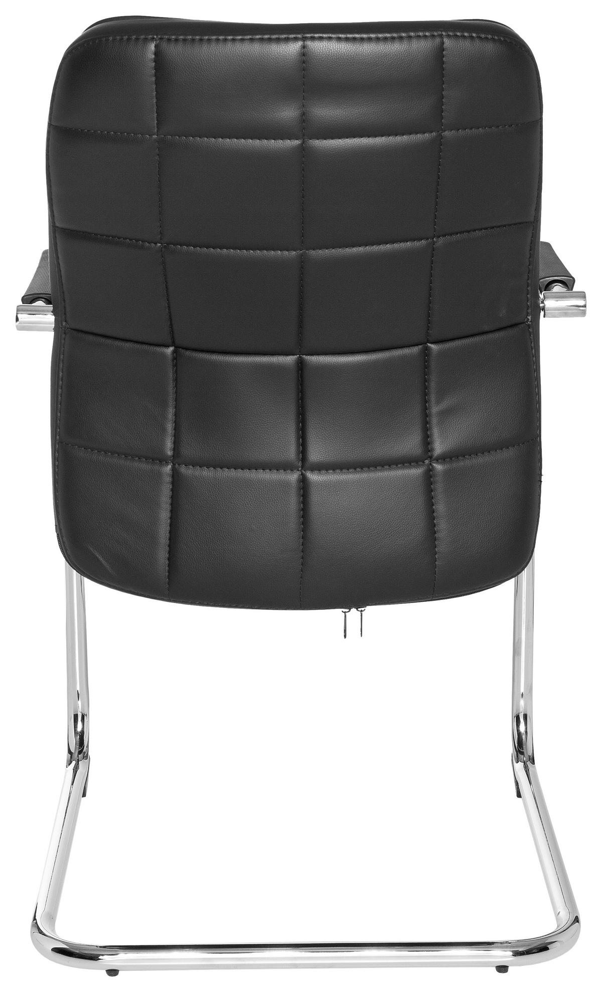 BESUCHERSTUHL Schwarz  - Chromfarben/Schwarz, MODERN, Kunststoff/Textil (55/94/43cm) - MID.YOU