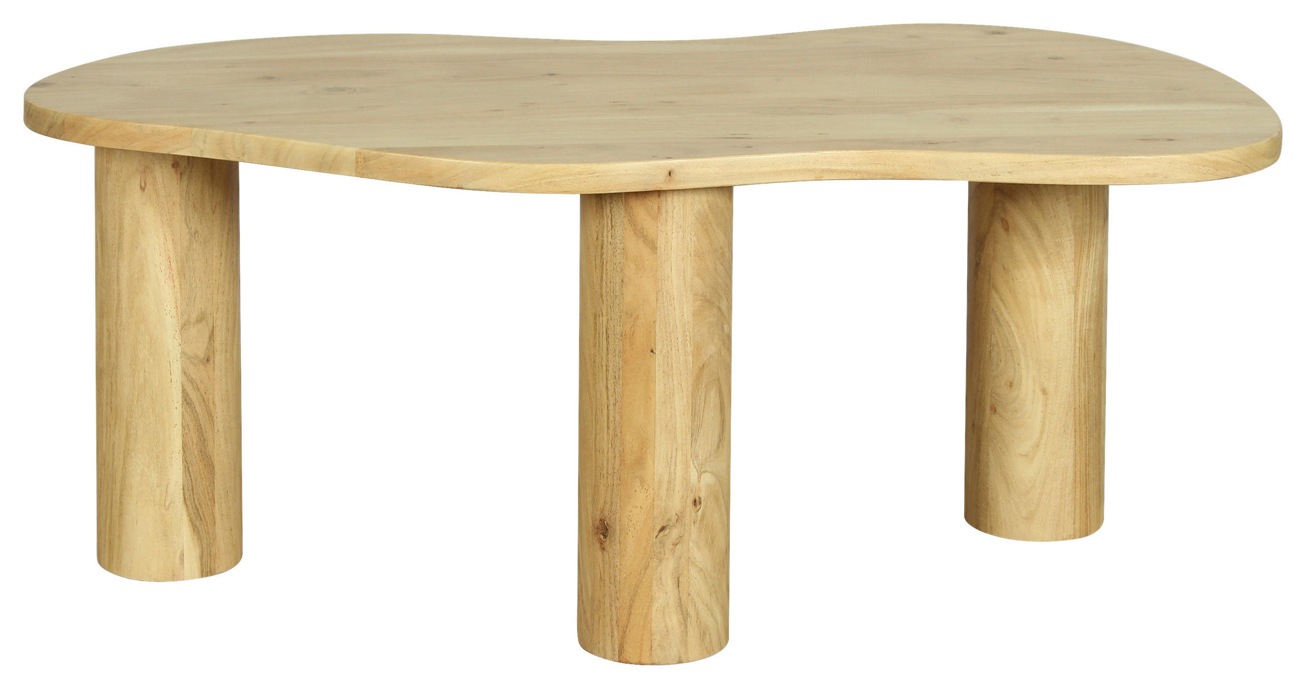 COUCHTISCH Akazie massiv Freiform Naturfarben  - Schwarz/Naturfarben, Design, Holz (110/45/55cm) - MID.YOU