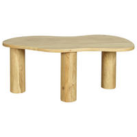COUCHTISCH Akazie massiv Freiform Naturfarben  - Schwarz/Naturfarben, Design, Holz (110/45/55cm) - MID.YOU