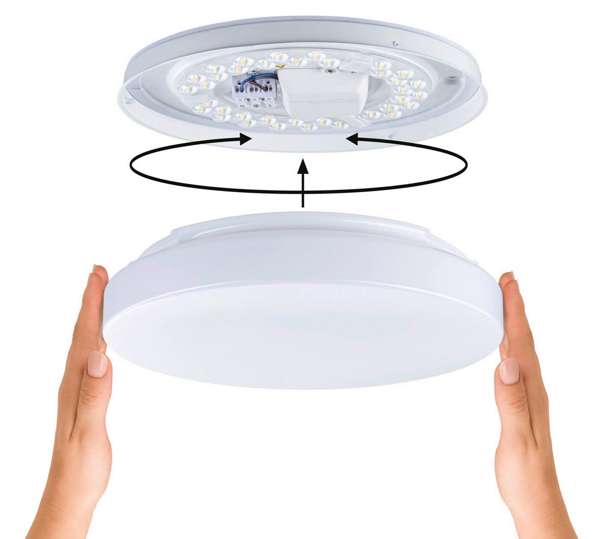 LED-DECKENLEUCHTE Luiana 28,0/6,5 cm   - Weiß, Basics, Kunststoff (28,0/6,5cm) - Paulmann