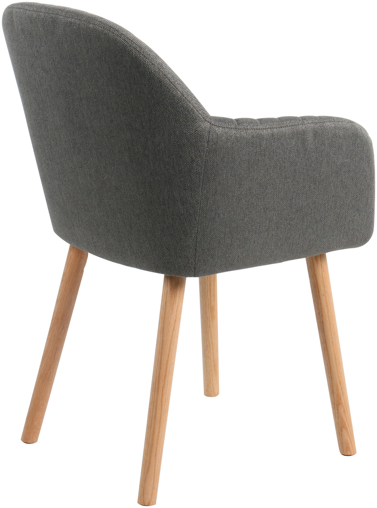 ARMLEHNSTUHL  in Leinenoptik  - Dunkelgrau/Naturfarben, MODERN, Holz/Textil (56/82/57cm) - MID.YOU