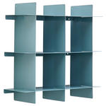 WANDREGAL 40/40/15 cm  - Grün, Basics, Metall (40/40/15cm) - Landscape