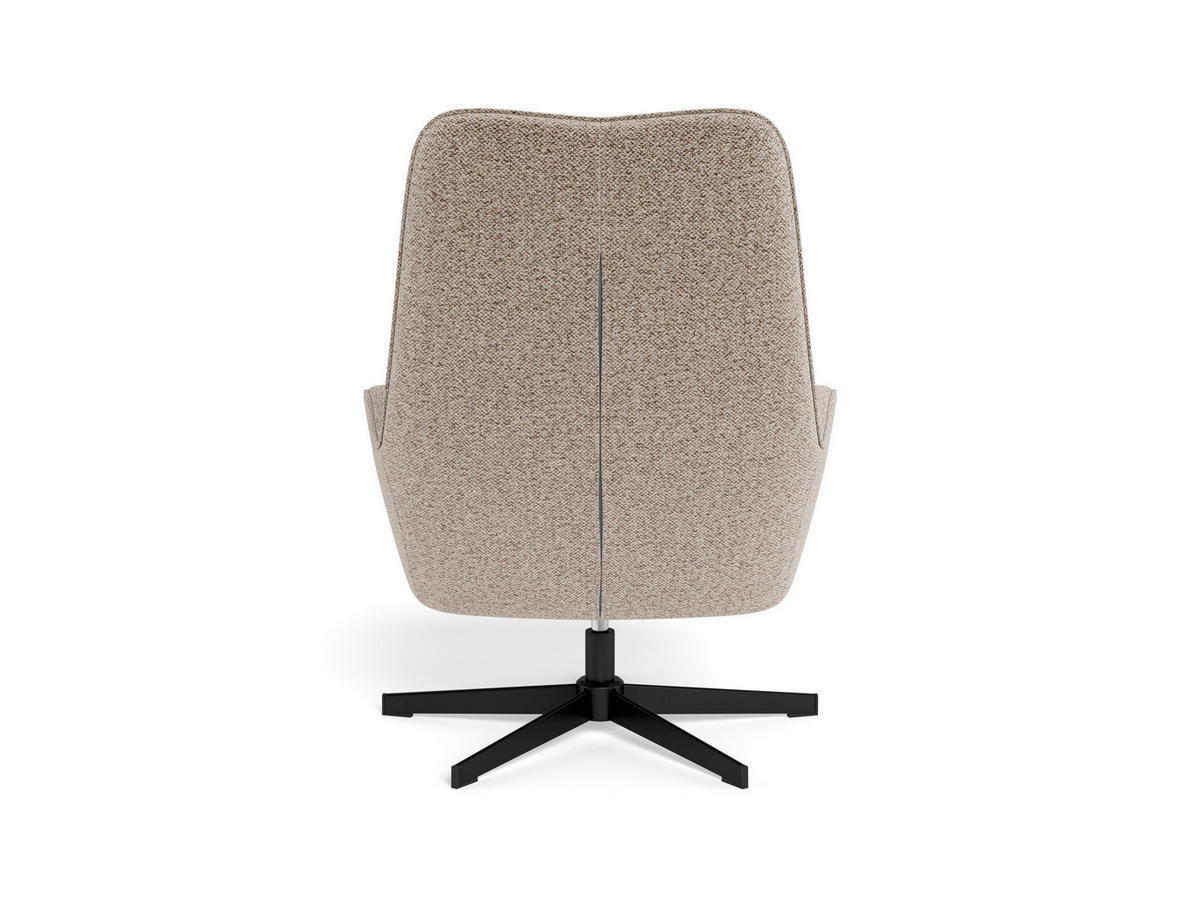 SESSEL in Bouclé Schwarz, Beige  - Beige/Schwarz, MODERN, Textil/Metall (72/93/84cm) - Livetastic