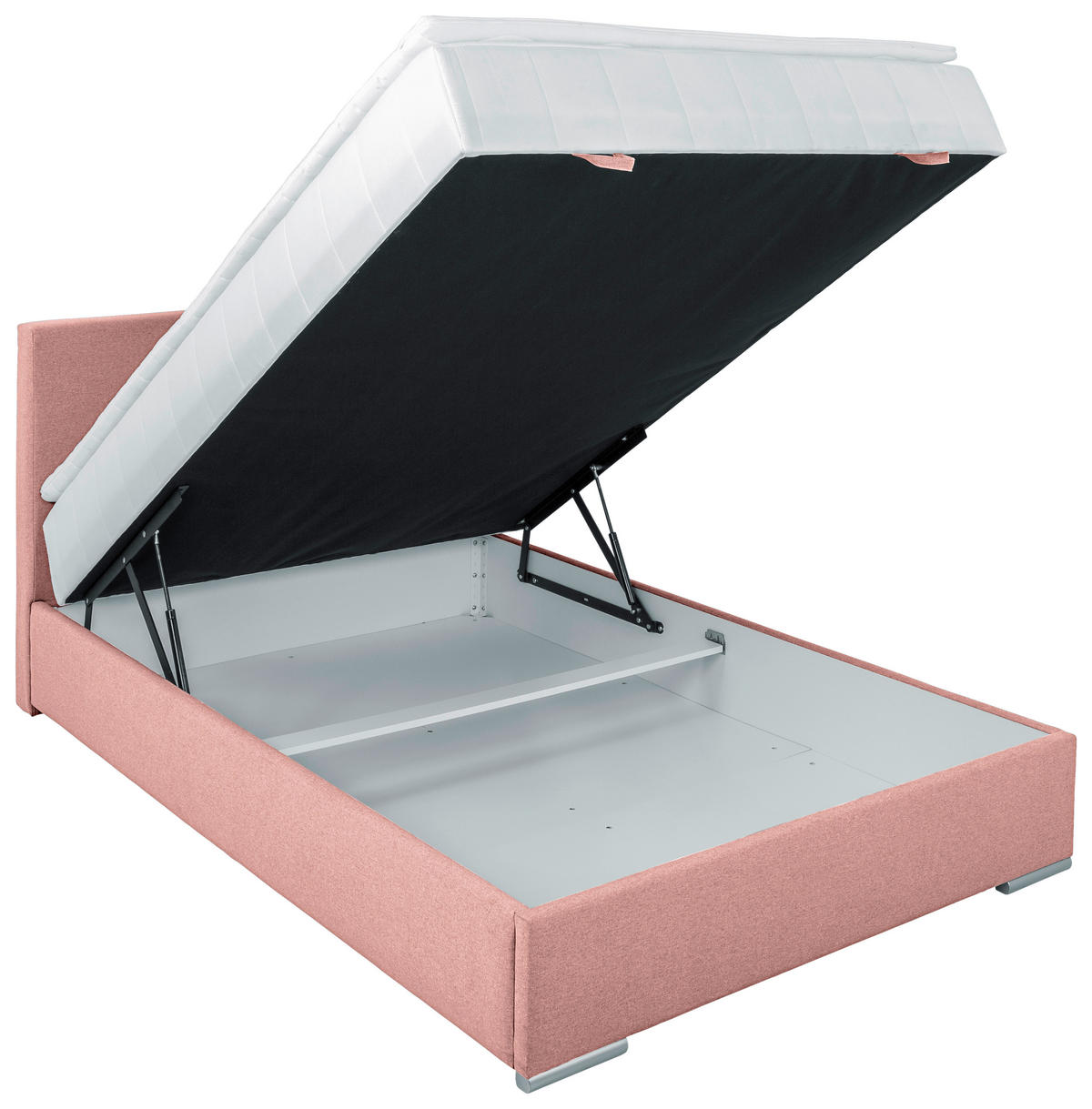 BOX KREVET BEZ OPRUGA 90/200 cm     ružičasta  - boja hroma/ružičasta, Konvencionalno, tekstil/plastika (90/200cm) - Carryhome