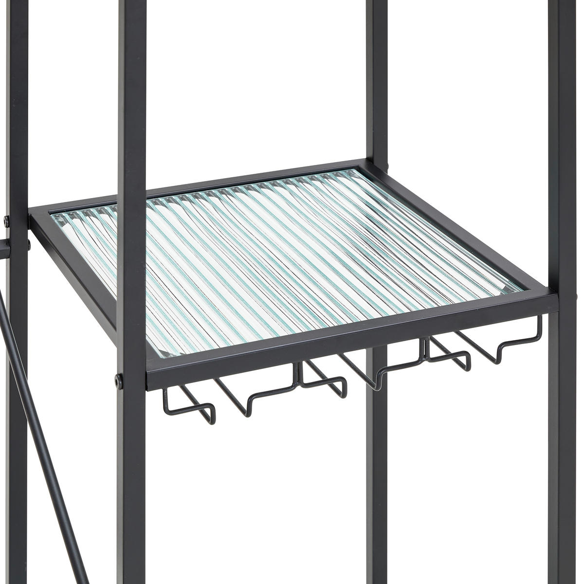 WEINREGAL 80/90/32 cm  - Schwarz, Design, Glas/Metall (80/90/32cm) - MID.YOU