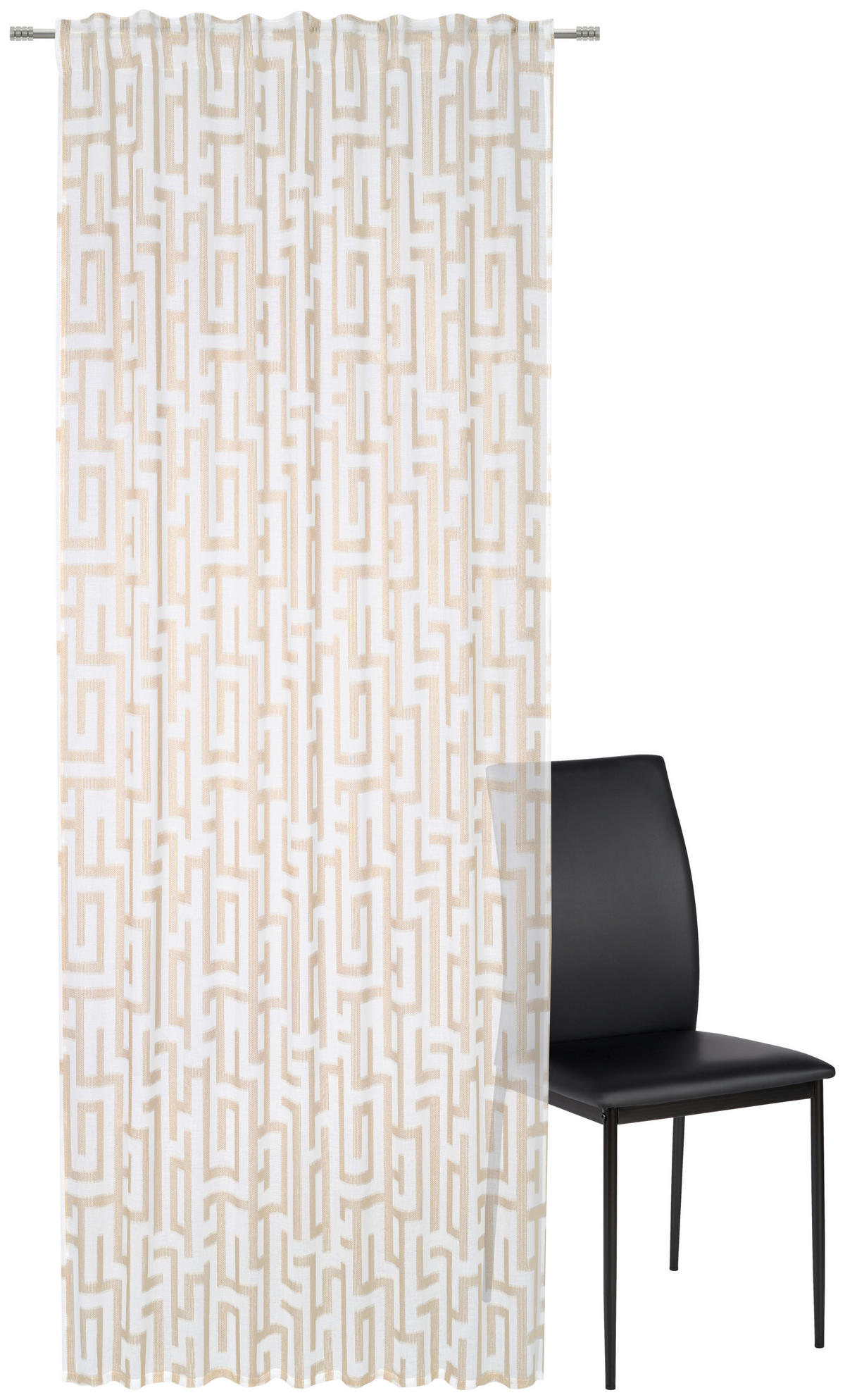 GARDINLÄNGD transparent  - beige, Klassisk, textil (135/245cm) - Esposa