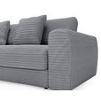 ECKSOFA in Cord Dunkelgrau  182/302 cm  - Dunkelgrau/Schwarz, MODERN, Kunststoff/Textil (182/302cm) - Carryhome