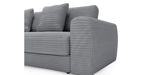 ECKSOFA in Cord Dunkelgrau  182/302 cm  - Dunkelgrau/Schwarz, MODERN, Kunststoff/Textil (182/302cm) - Carryhome