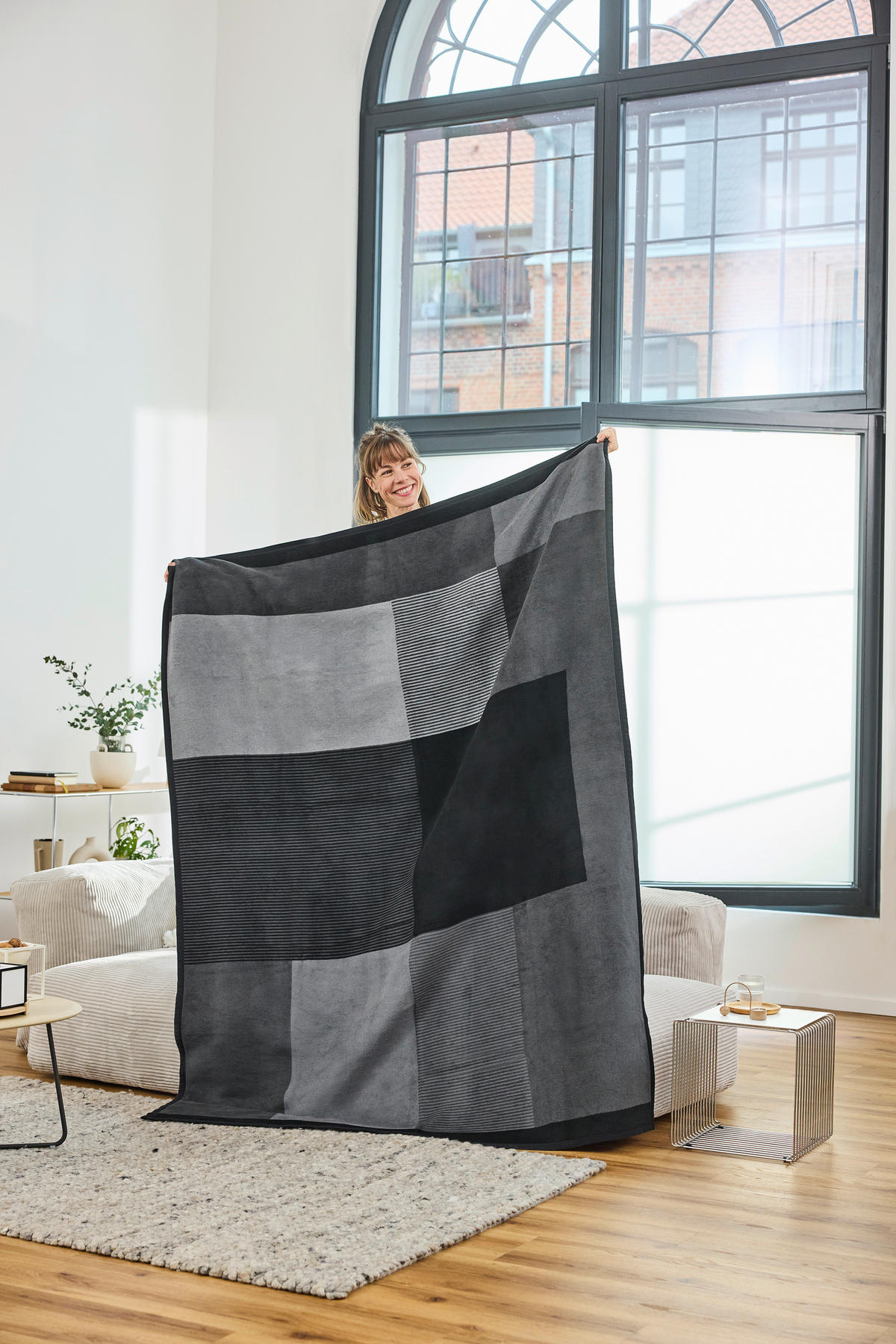 DECKE 150/200 cm  - Grau, Basics, Textil (150/200cm) - Novel