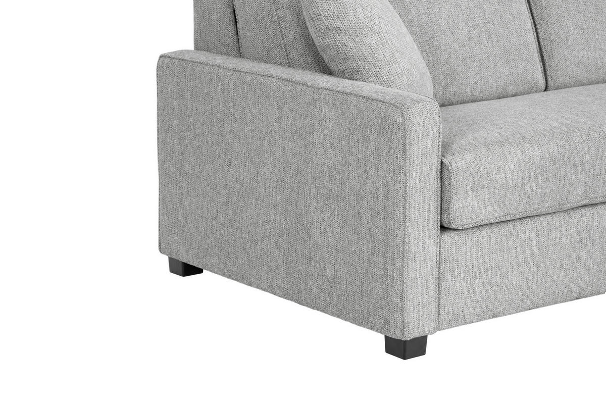 SCHLAFSOFA Webstoff Hellgrau  - Hellgrau/Schwarz, Design, Kunststoff/Textil (186/83/100cm) - Xora