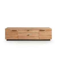 LOWBOARD  165/43/52 cm 2 Schublade(n) Typenauswahl, Beimöbel erhältlich, stehend  - Eichefarben/Schwarz, Design, Holz/Metall (165/43/52cm) - Linea Natura