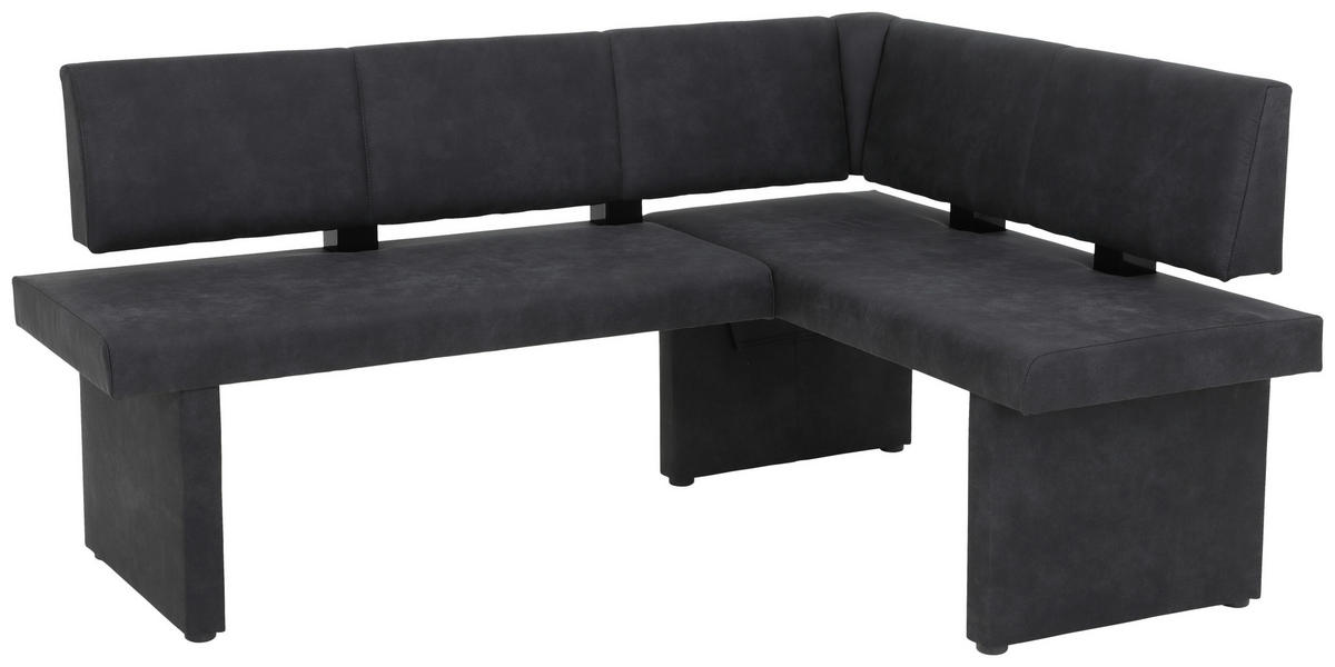 ECKBANK 128/168 cm Mikrofaser Anthrazit   - Anthrazit, MODERN, Textil (128/168cm) - Carryhome