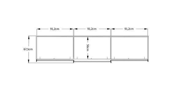 SCHWEBETÜRENSCHRANK  in Anthrazit  - Anthrazit/Graphitfarben, Design, Holzwerkstoff/Metall (280/240/68cm) - Moderano