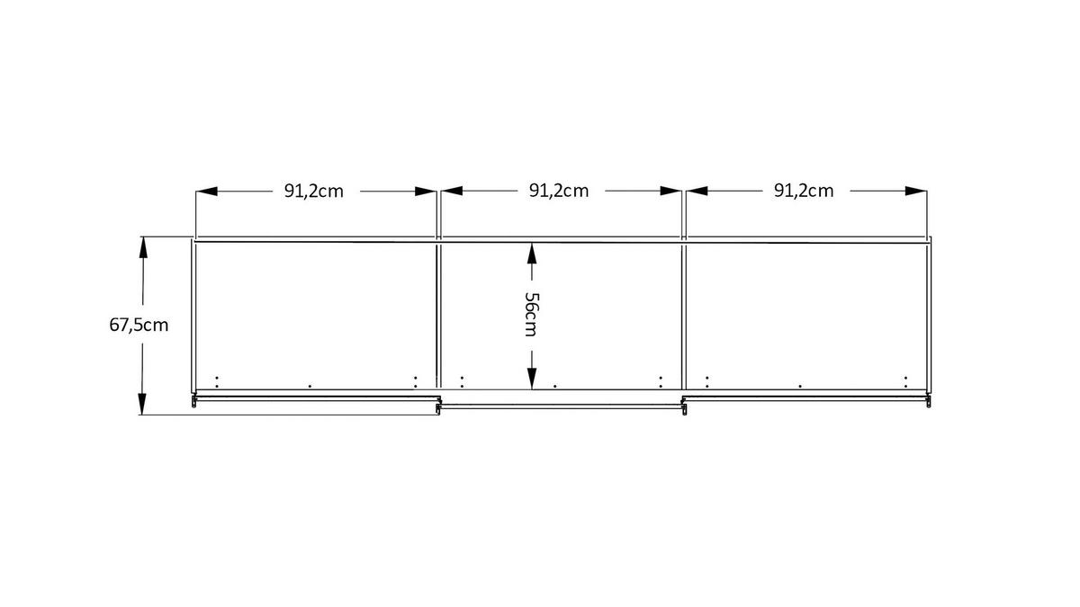 SCHWEBETÜRENSCHRANK  in Weiß  - Graphitfarben/Weiß, Design, Holzwerkstoff/Metall (280/222/68cm) - Moderano