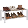SCHUHREGAL 81/34/34 cm  - Edelstahlfarben/Weiß, Basics, Holzwerkstoff/Metall (81/34/34cm) - Carryhome