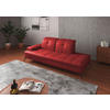RÉCAMIERE Rot Echtleder  - Rot/Schwarz, KONVENTIONELL, Leder/Metall (231/90/122cm) - Sit & More