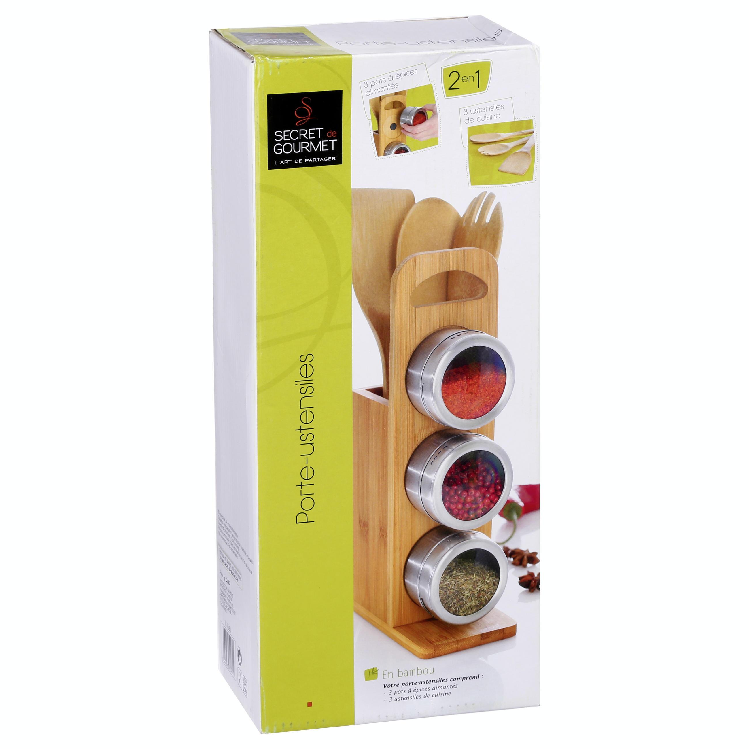 SET POSOD ZA ZAČIMBE     13,2/8,2/27 cm         - naravne barve, Basics, kovina/les (13,2/8,2/27cm)