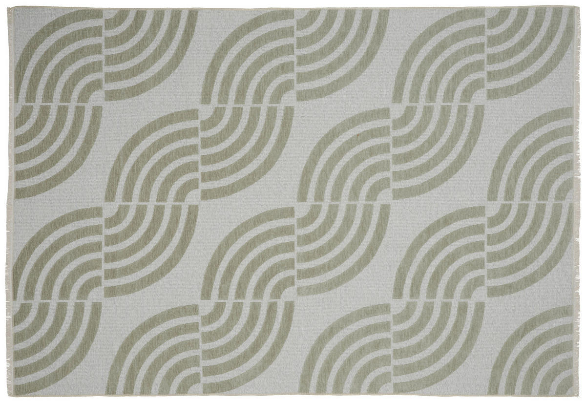 FLACHWEBETEPPICH 160/230 cm Waves Grün  - Grün, LIFESTYLE, Textil (160/230cm) - Novel