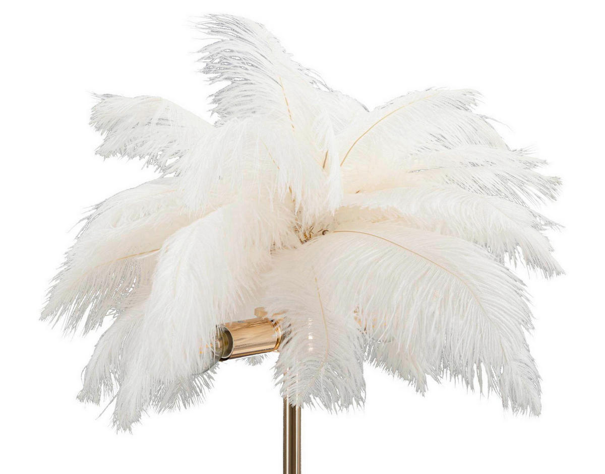 TISCHLEUCHTE   - Goldfarben/Weiß, Basics, Kunststoff/Metall (40/55/40cm)