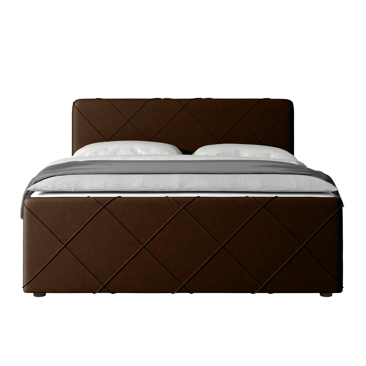 POSTELJA BOXSPRING 180 cm   x 200 cm  , les, kovina, tekstil rjava  - črna/rjava, Moderno, kovina/tekstil (180/200cm) - MID.YOU